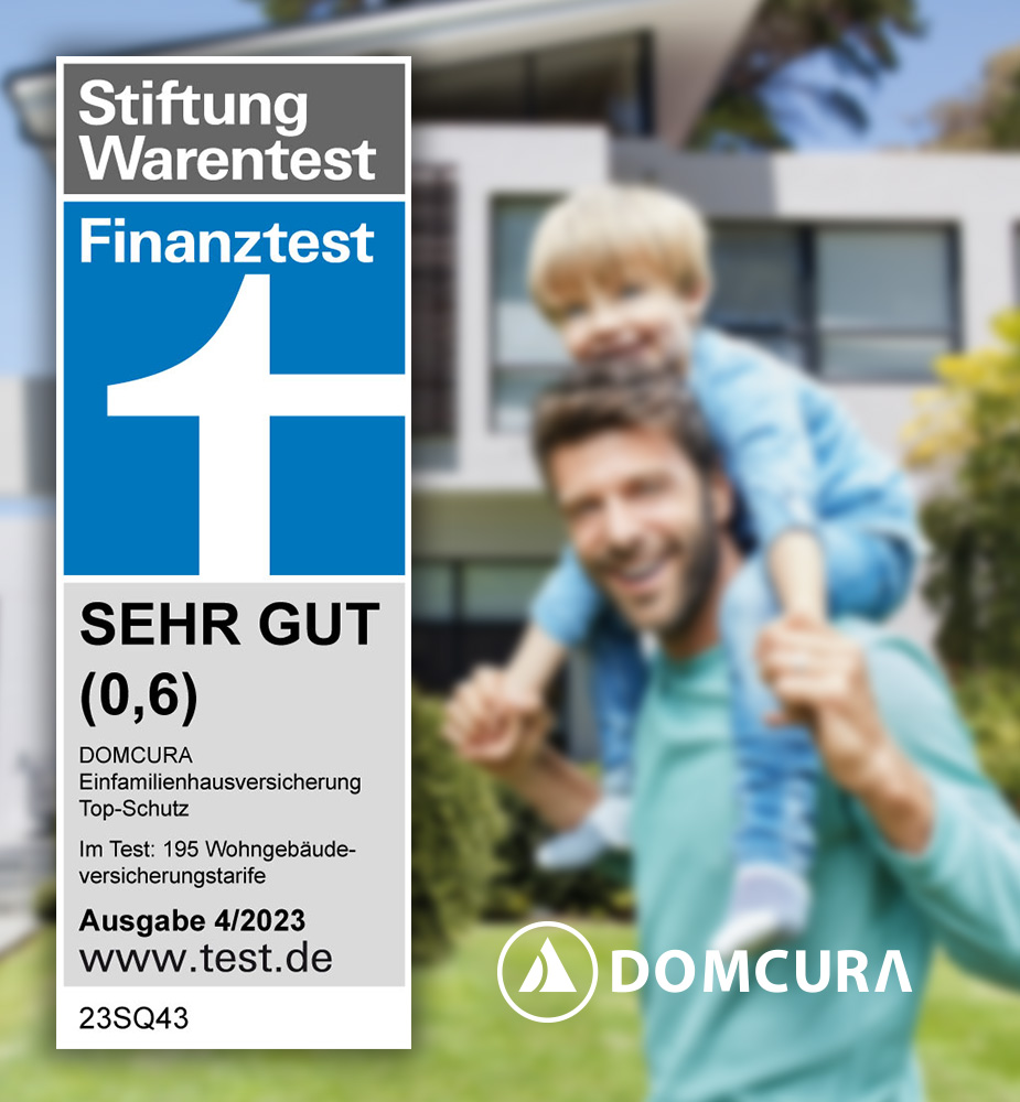 Auszeichnung Stiftung Warentest Finanztest Einfamilienhausversicherung sehr gut